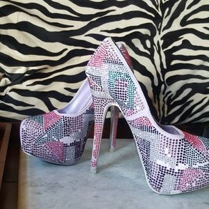 Dazzling Platform Pumps Stiletto High Heel
